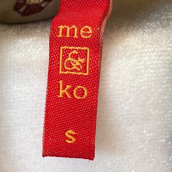 Equestrian Print Scoop Neck Belted Satin Tunic | Women's Size Small - Picture 10 of 11